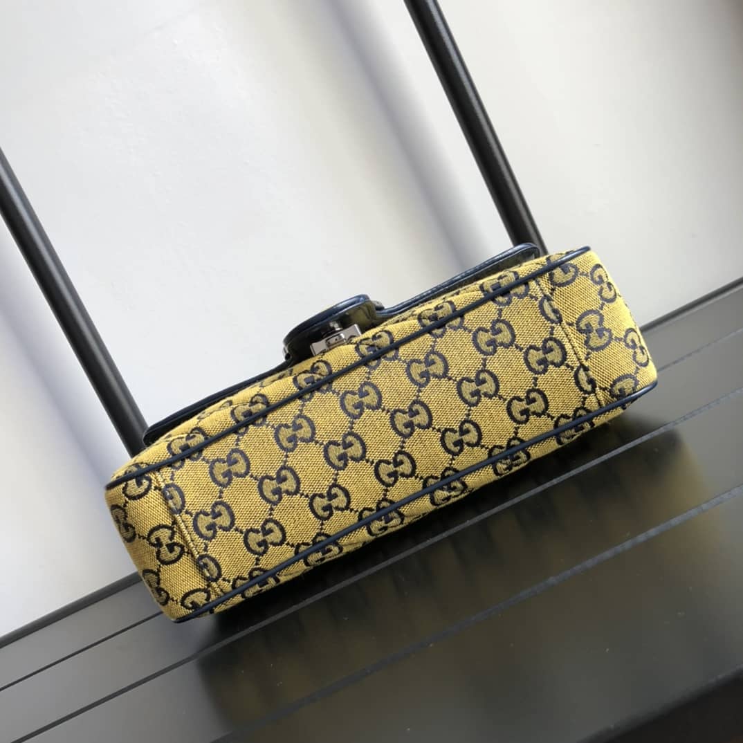 Gvc*1 GG Marmont Matelasse Shoulder Bag Replica Yellow 443497
