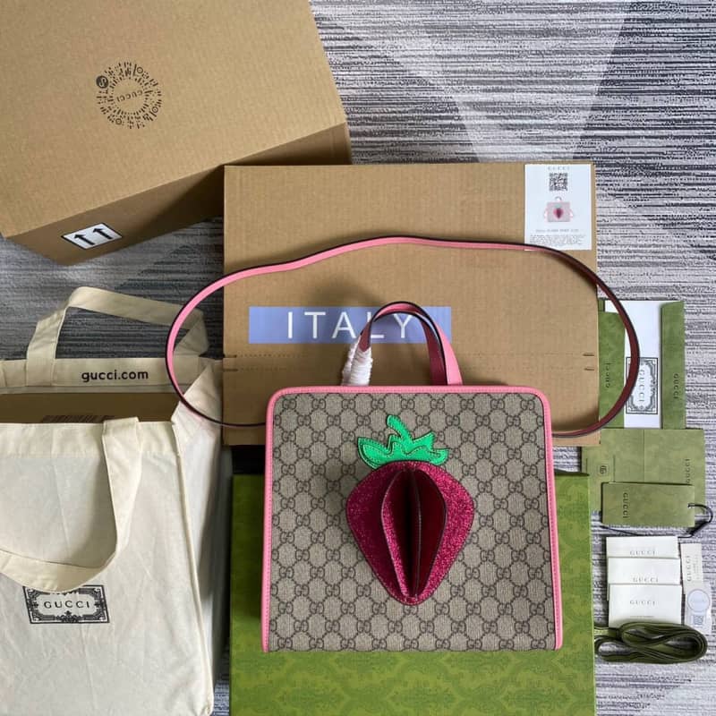 Gvc*1 GG Medium Ophidia Tote Replica Pink 612992