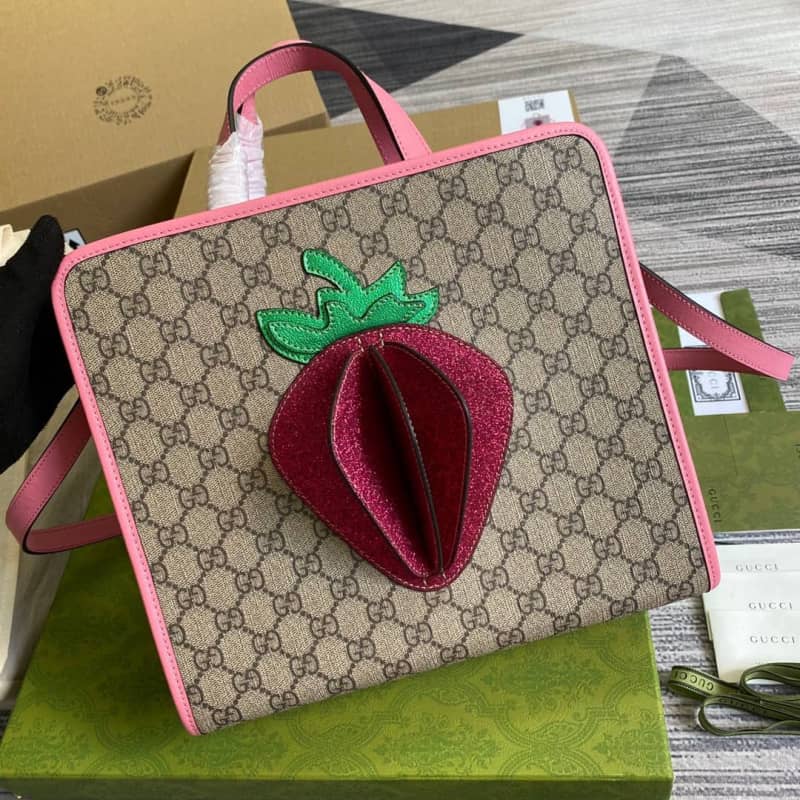 Gvc*1 GG Medium Ophidia Tote Replica Pink 612992