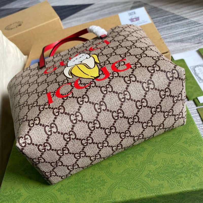 Gvc*1 Children GG Svp*me Canvas Replica Tote Brown 410812