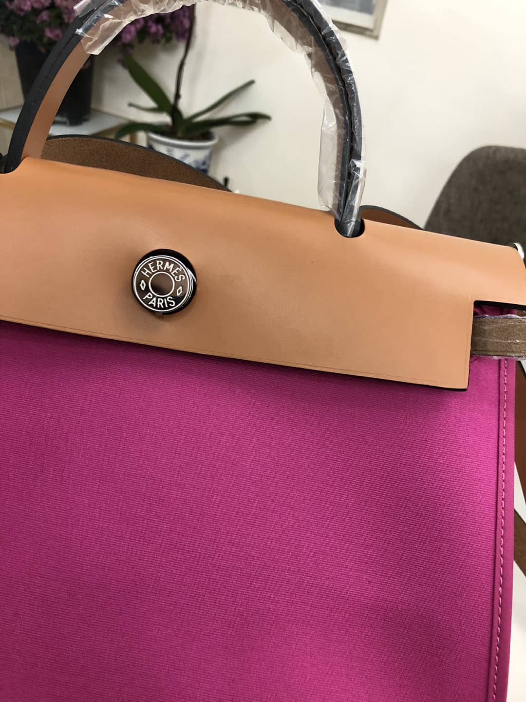 Replica H**me5 Birkin Bag 31 Canvas Leather HerBag