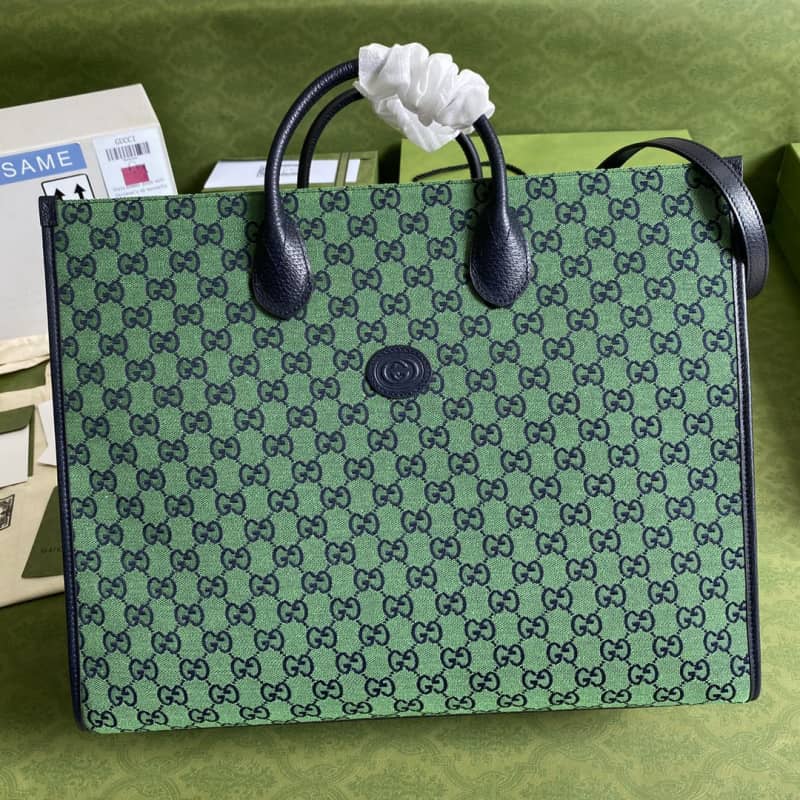 Gvc*1 Les Pommes Large Tote Replica Green 659980