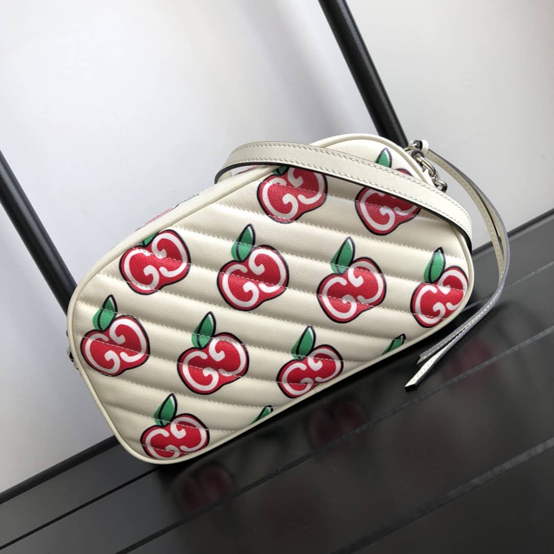 Gvc*1 Handbag Dupes Marmont Small Shoulder Handbag Camera Bag Replica White 447632
