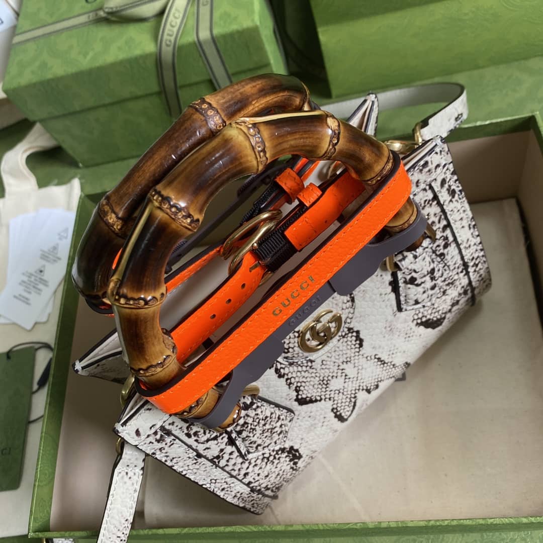Gvc*1 Diana Mini Bamboo Tote Bag Replica Gray 655661