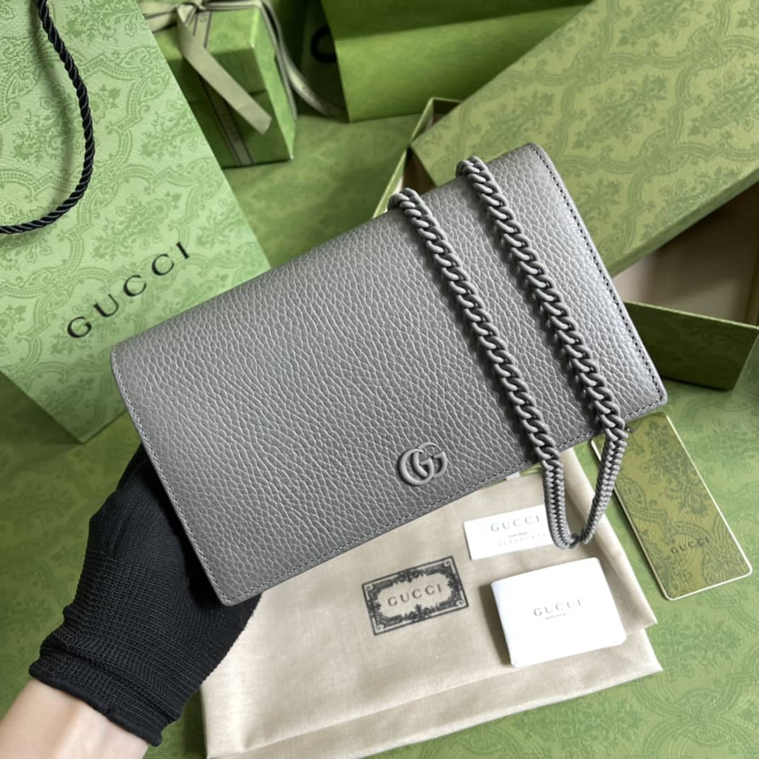 Gvc*1 Marmont GG Leather Mini Chain Bag Replica 497985