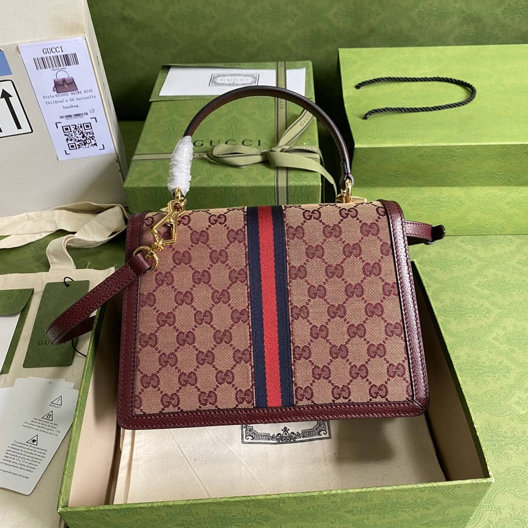 Gvc*1 Ophidia Web Small Top Handle Bag Replica 651055