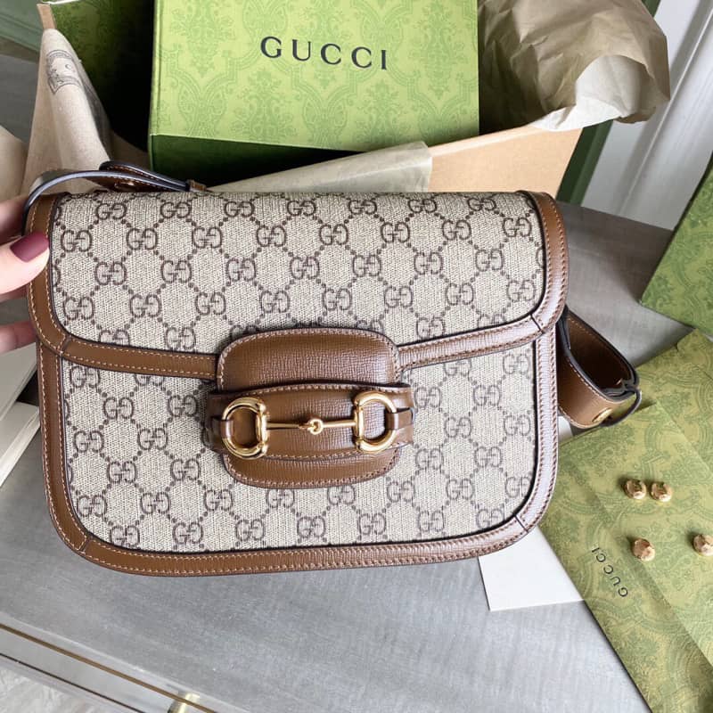 Gvc*1 Horsebit 1955 Shoulder Bag Replica Brown 602204