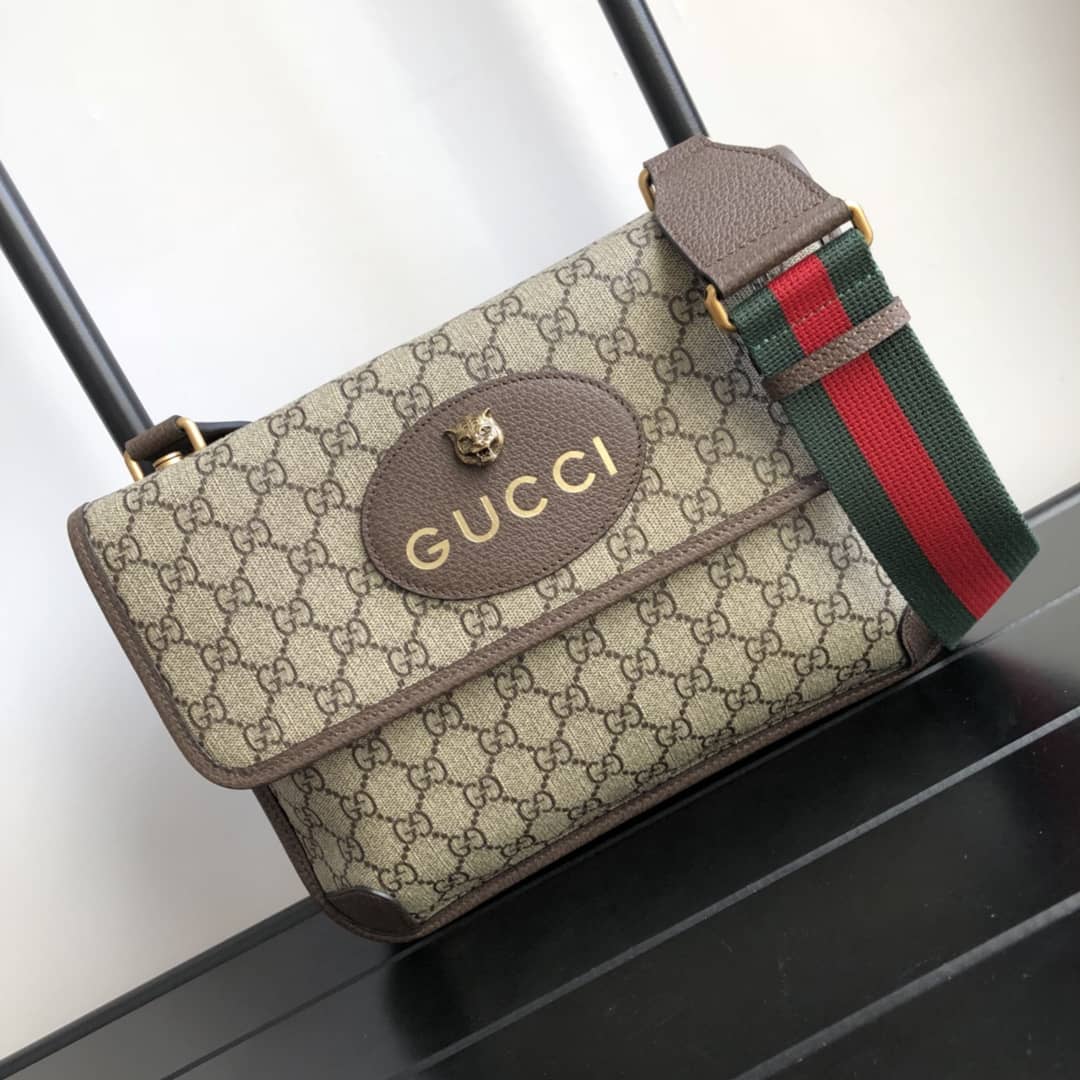 Gvc*1 GG Svp*me Cat Head Messenger Bag Replica 495654