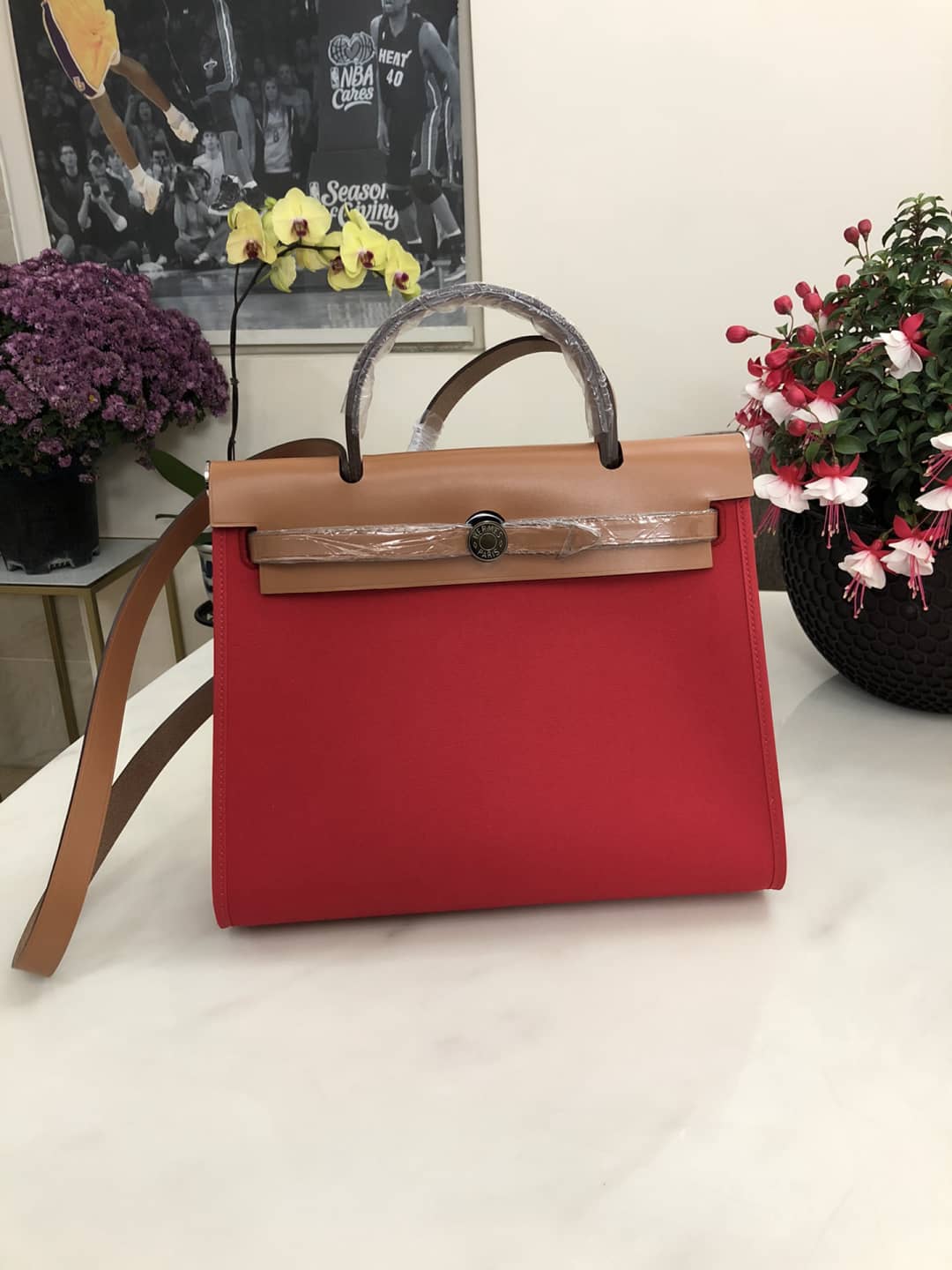 H**me5 Bag Replica 31 Canvas Leather  HerBag