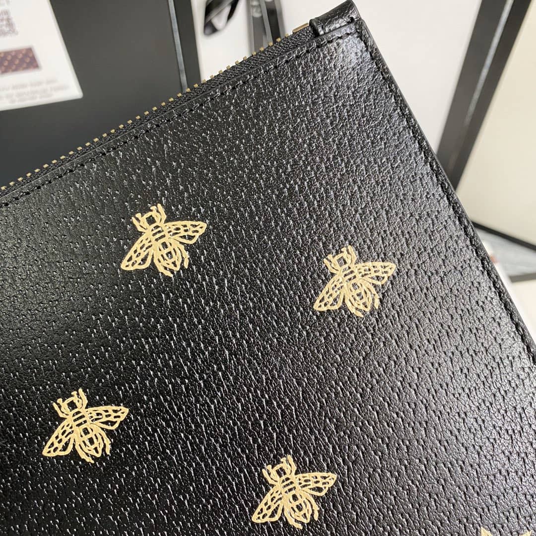 Gvc*1 Mens Bee Star Leather Pouch Replica 495066