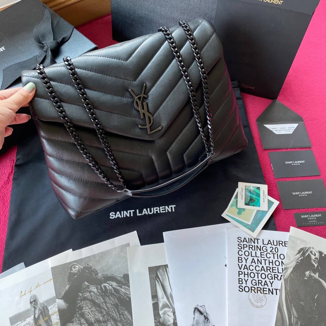 Y51 Loulou Medium Quilted “Y” Leather Replica Bag