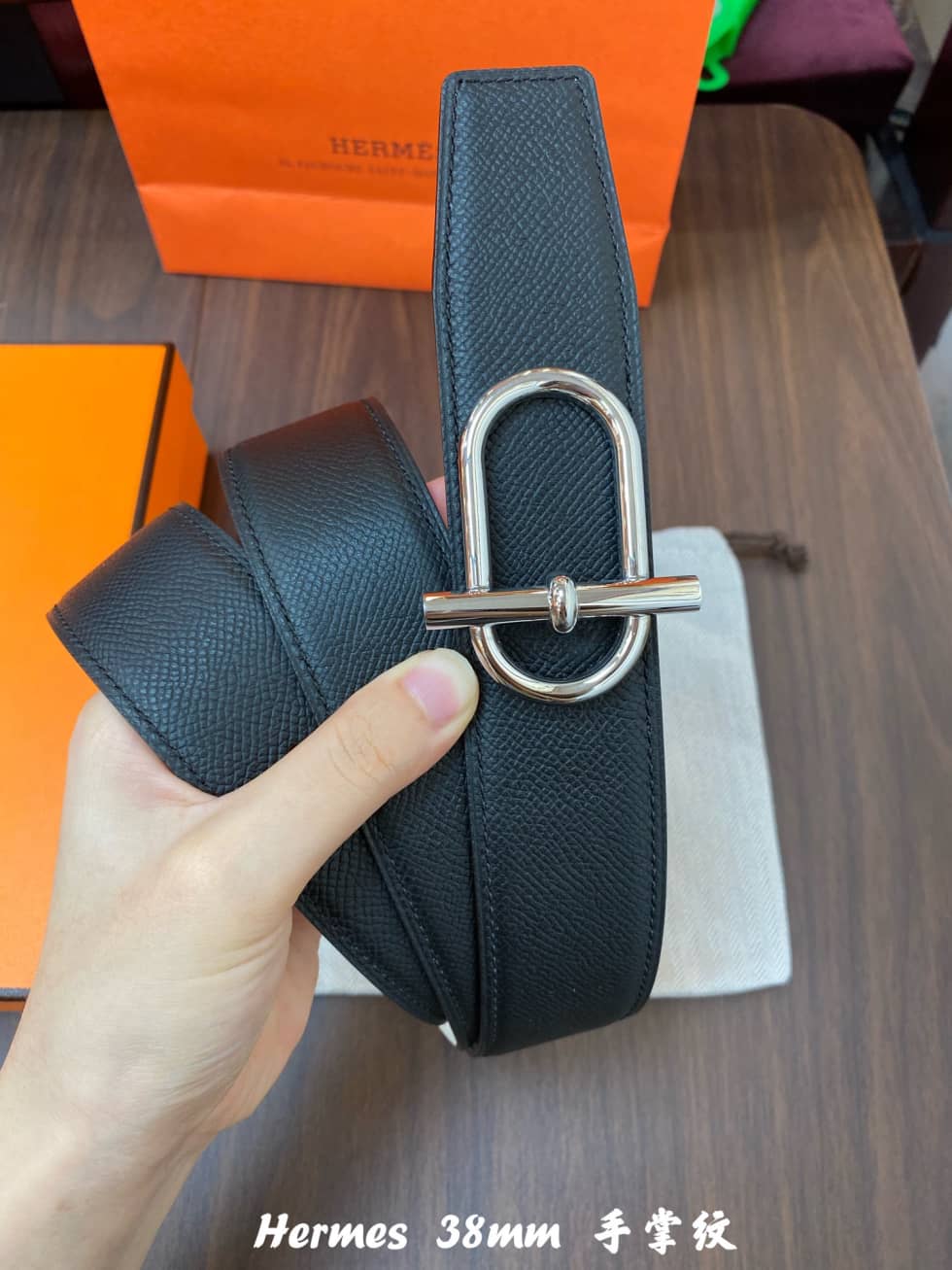 7 Star H**me5 Leather Belt 38mm