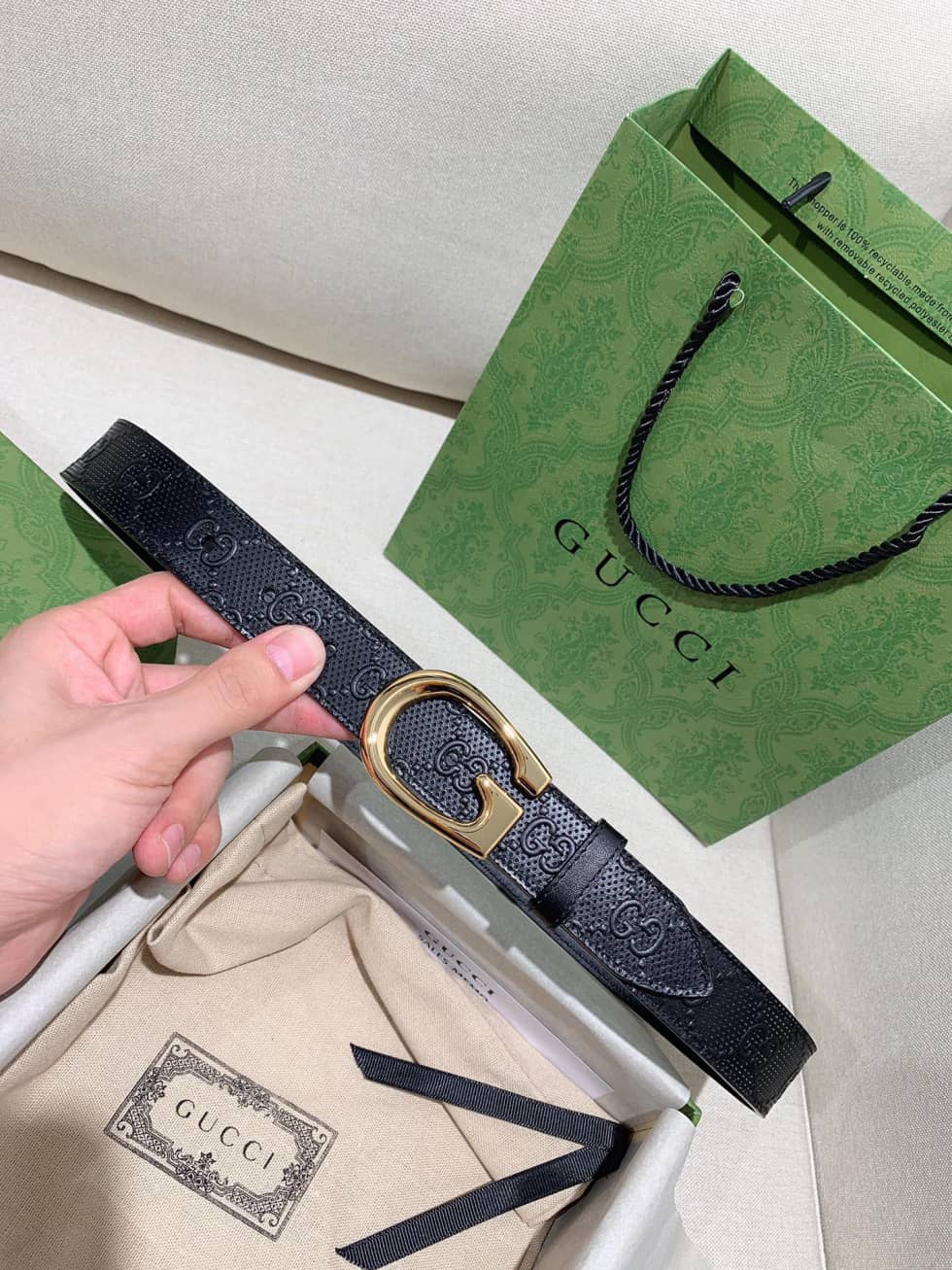 Fake Gvc*1 Logo Belt 30mm