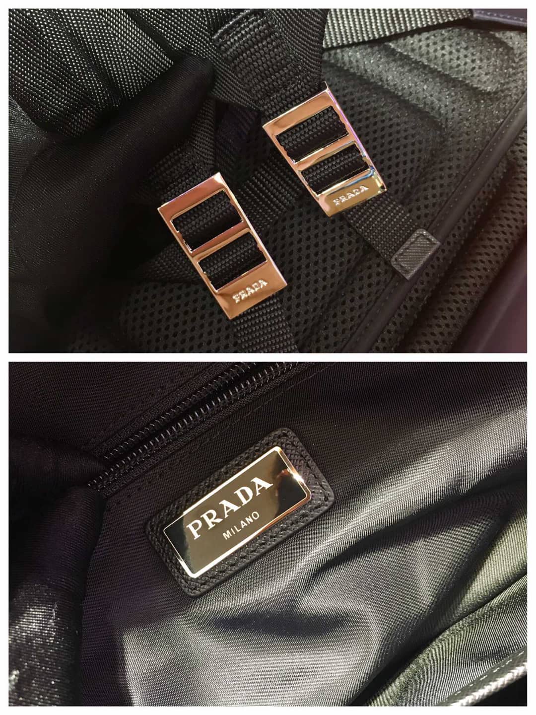 Pra*a Backpack Dupe Nylon Saffiano Leather