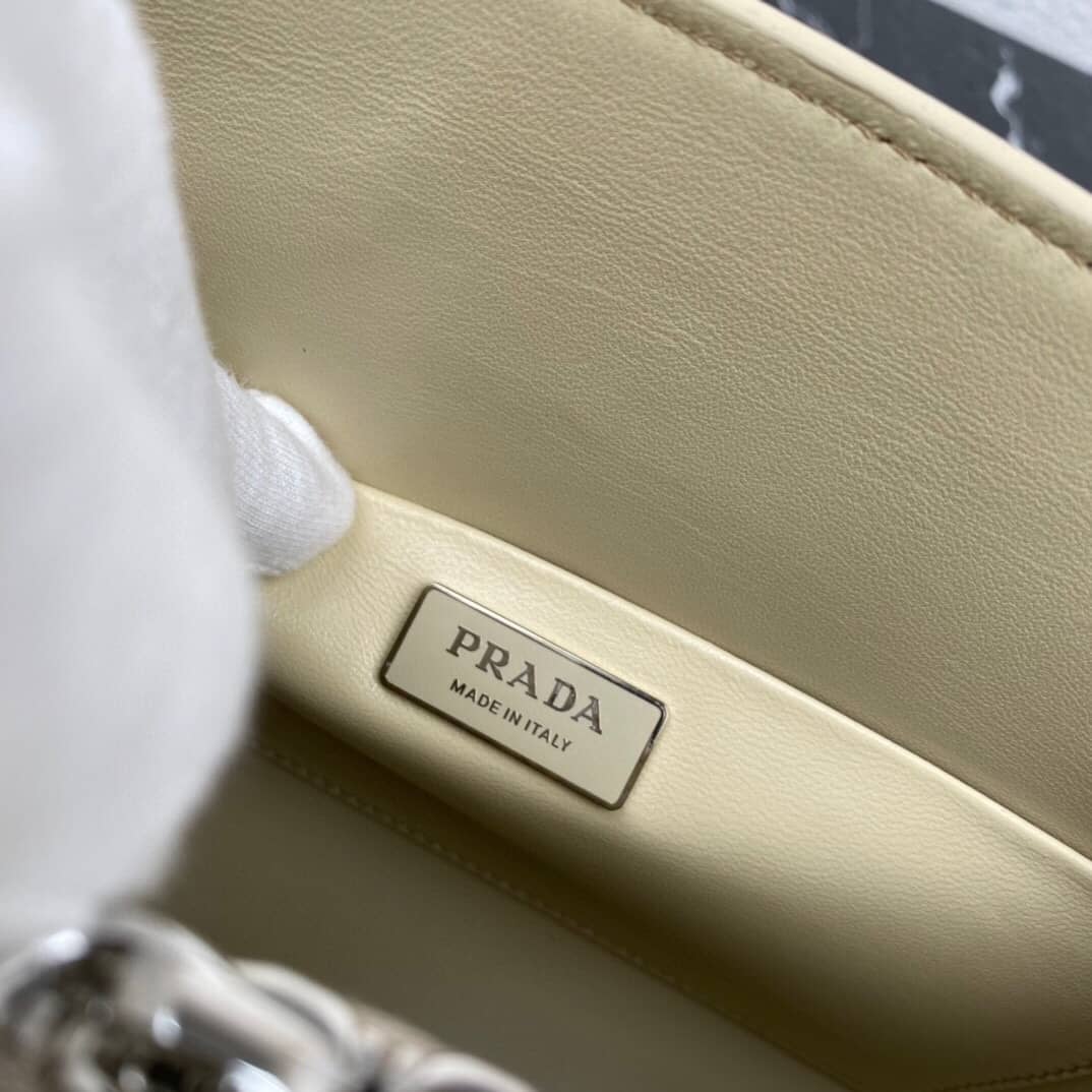 Pra*a Small Brushed Leather Replica Tote