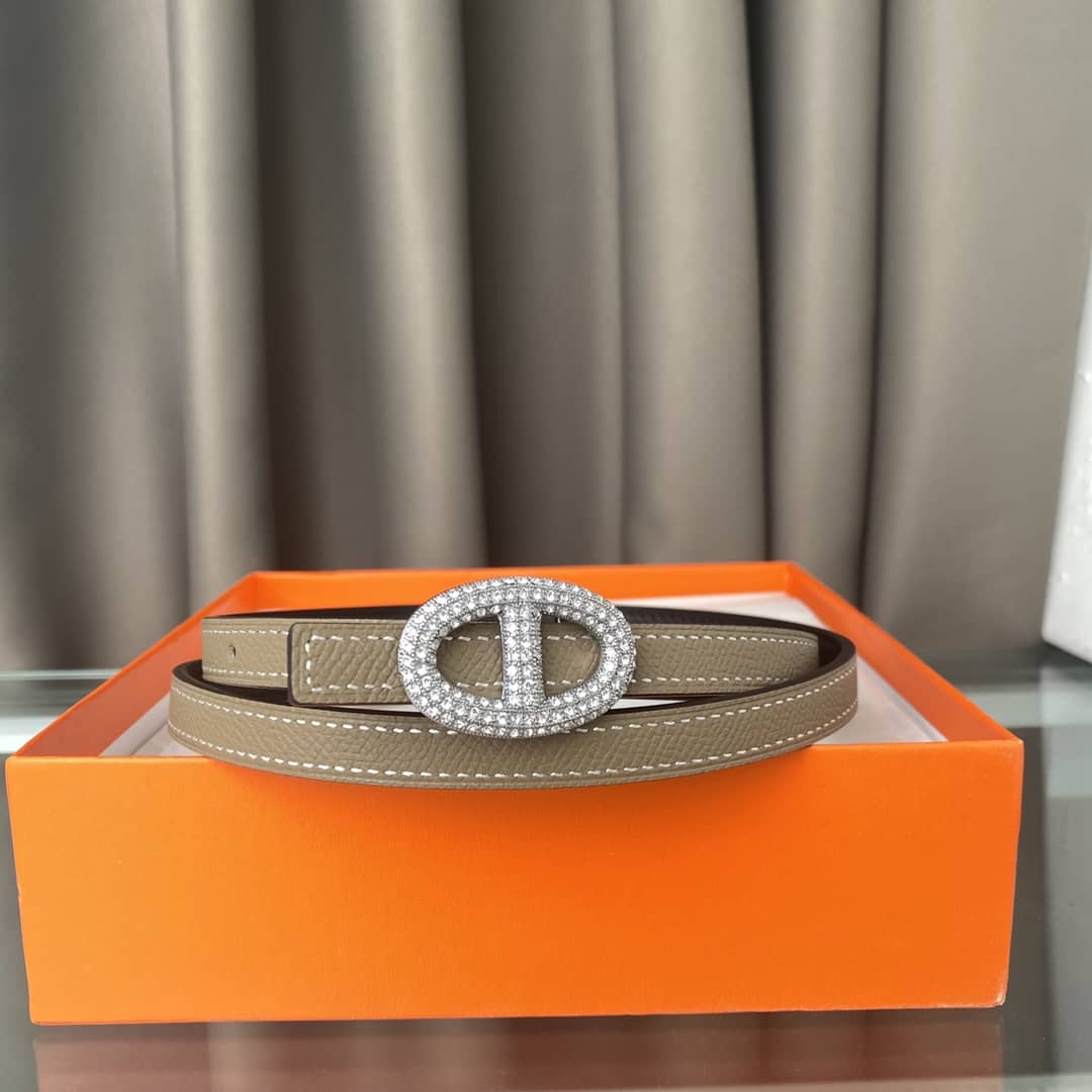 Knockoff H**me5 Logo Belt 13mm For Lady