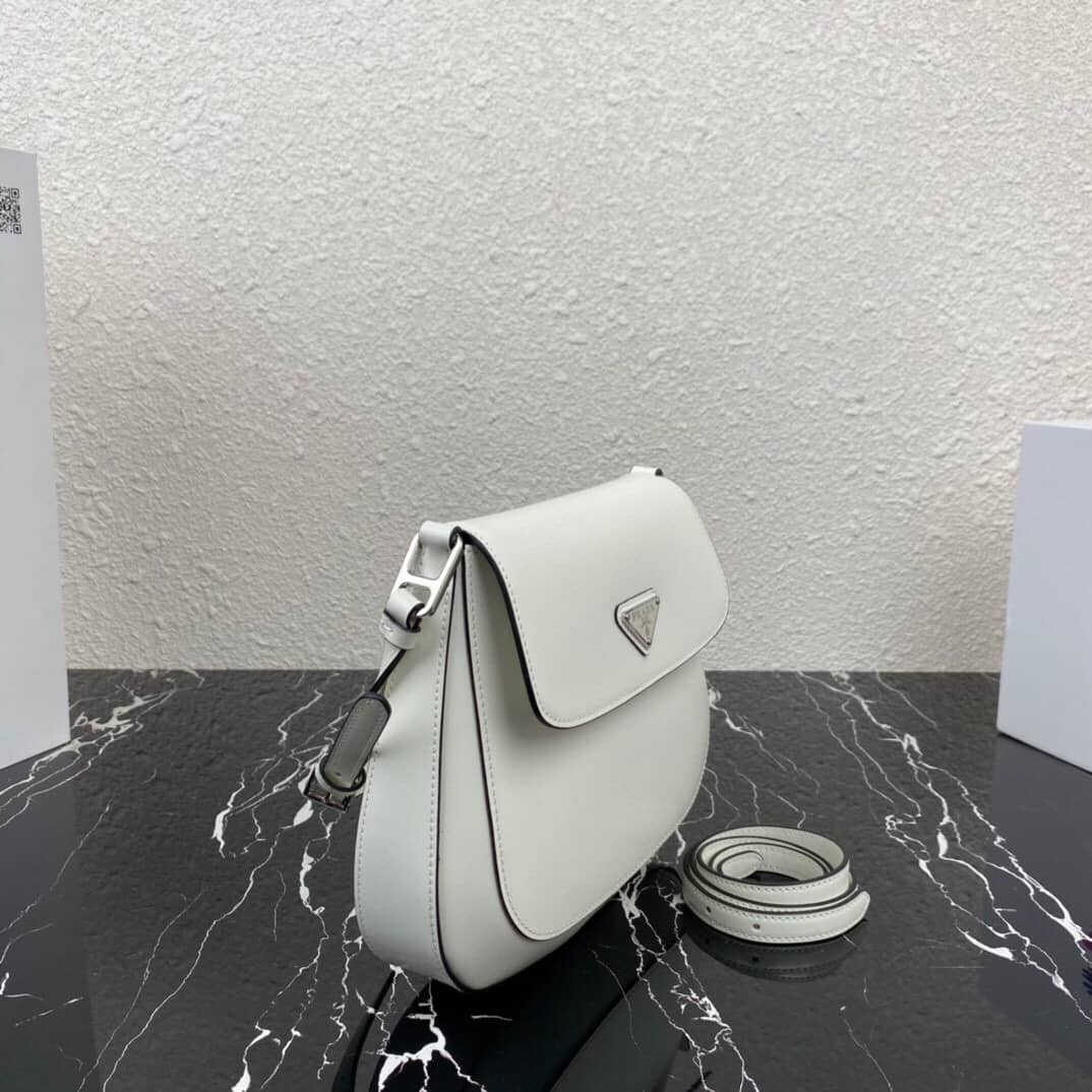 Pra*a Cleo Bag Dupe Brushed Leather Flap Shoulder Bag