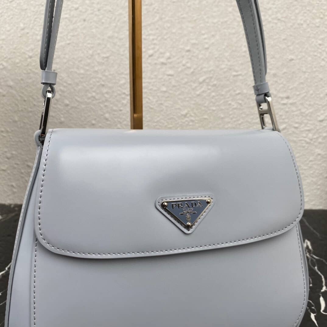 Pra*a Cleo Bag Dupe Brushed Leather Flap Shoulder Bag