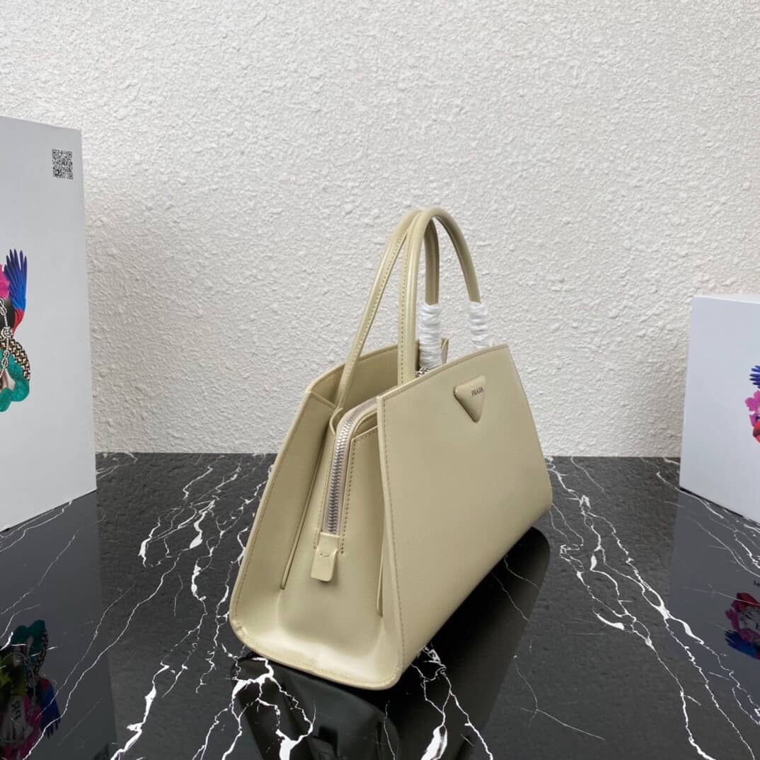Pra*a Small Brushed Leather Replica Tote