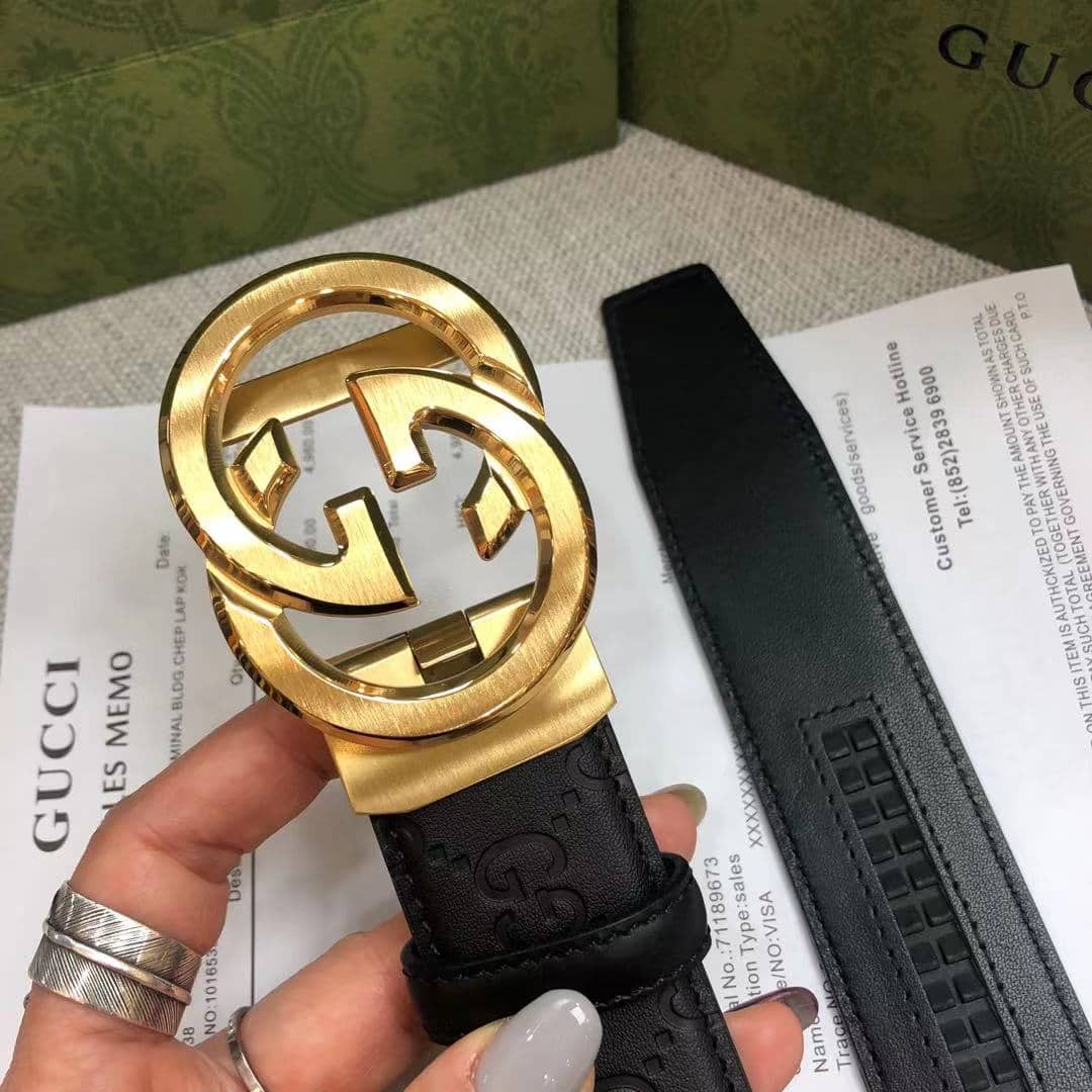 Fake Gvc*1 Logo Belt 34mm