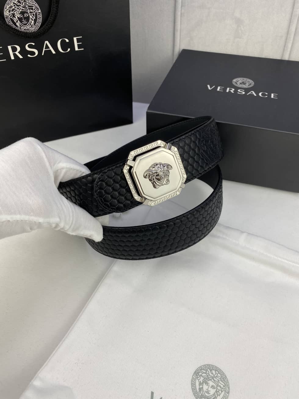 Fake Versace Logo Belt 40mm