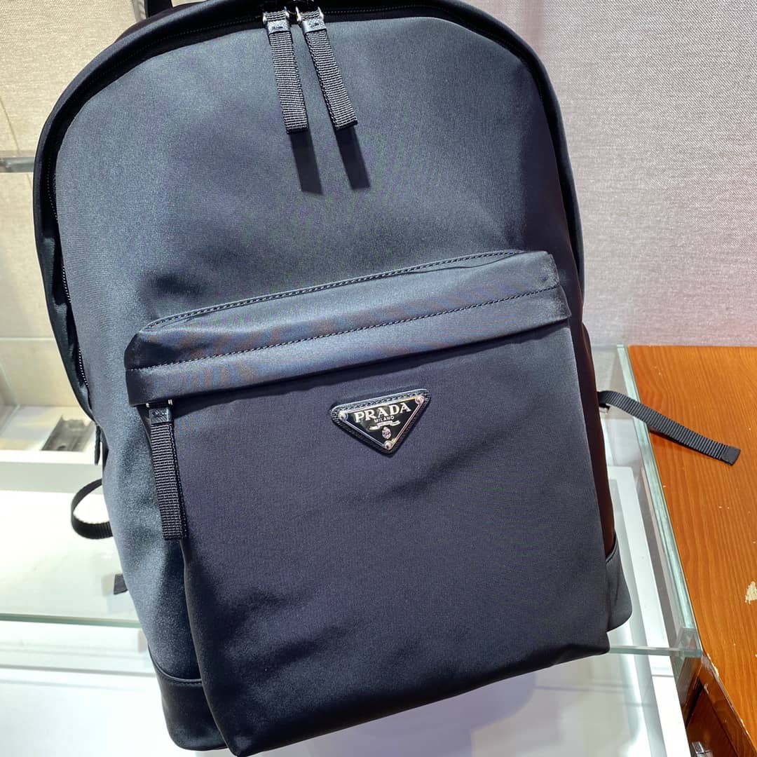 Pra*a Backpack Dupe Tessuto Zainetto Nylon Leather