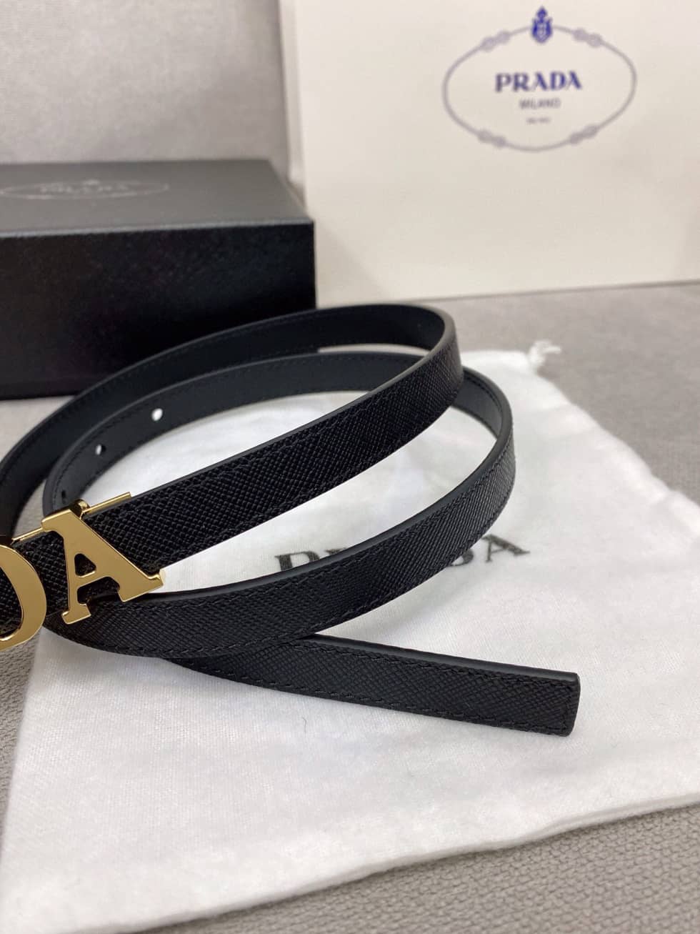 Replica Pra*a Buckle Belt 15mm For Lady