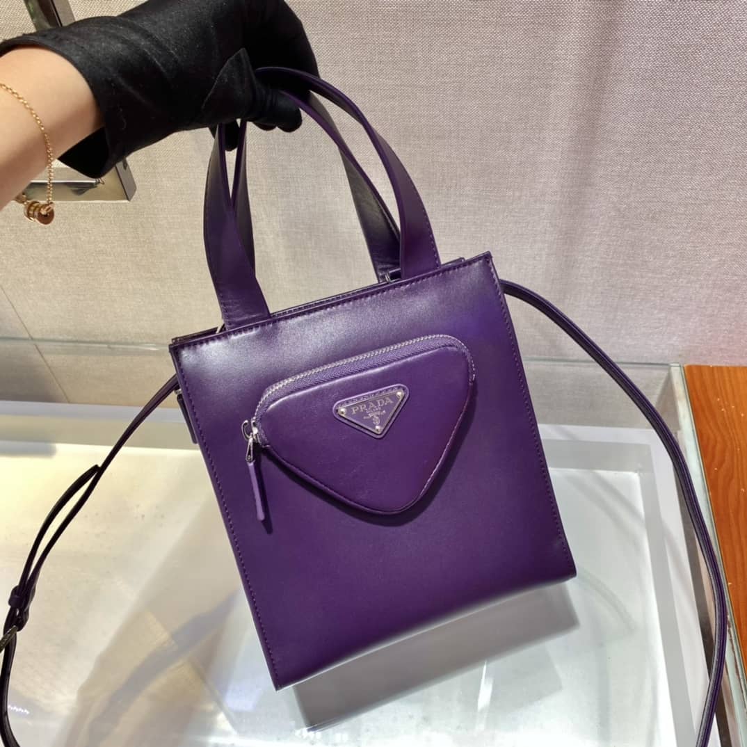 Pra*a Nappa Leather Replica Tote