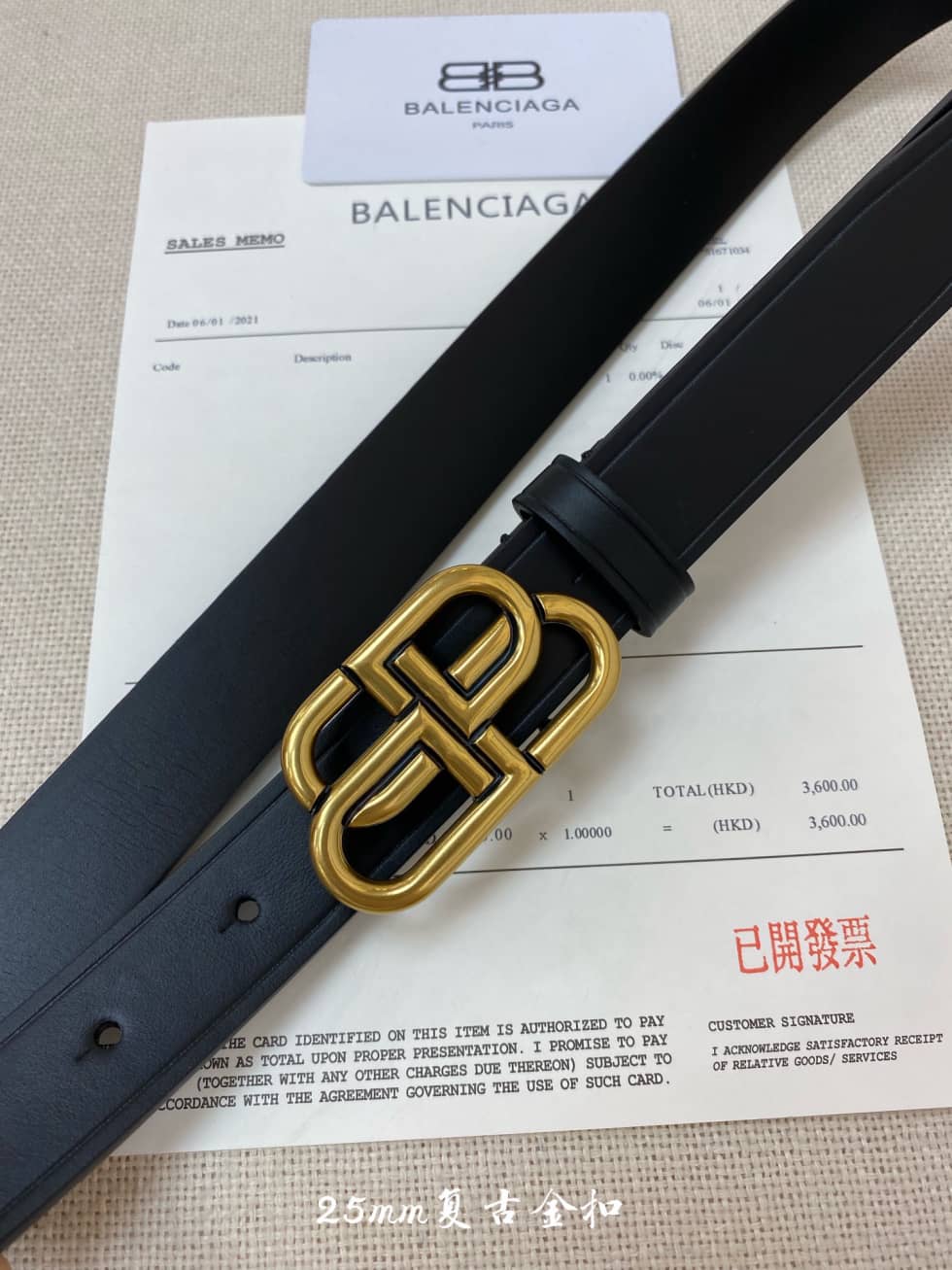 Ba1en*iaga Womens Logo Belt 25mm