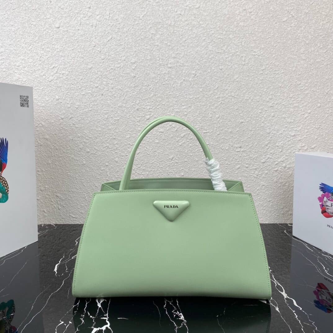 Pra*a Small Brushed Leather Replica Tote