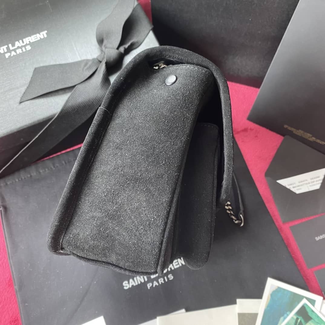 Y51 Dupes Bags Niki Small In Frosted Leather Black Bag