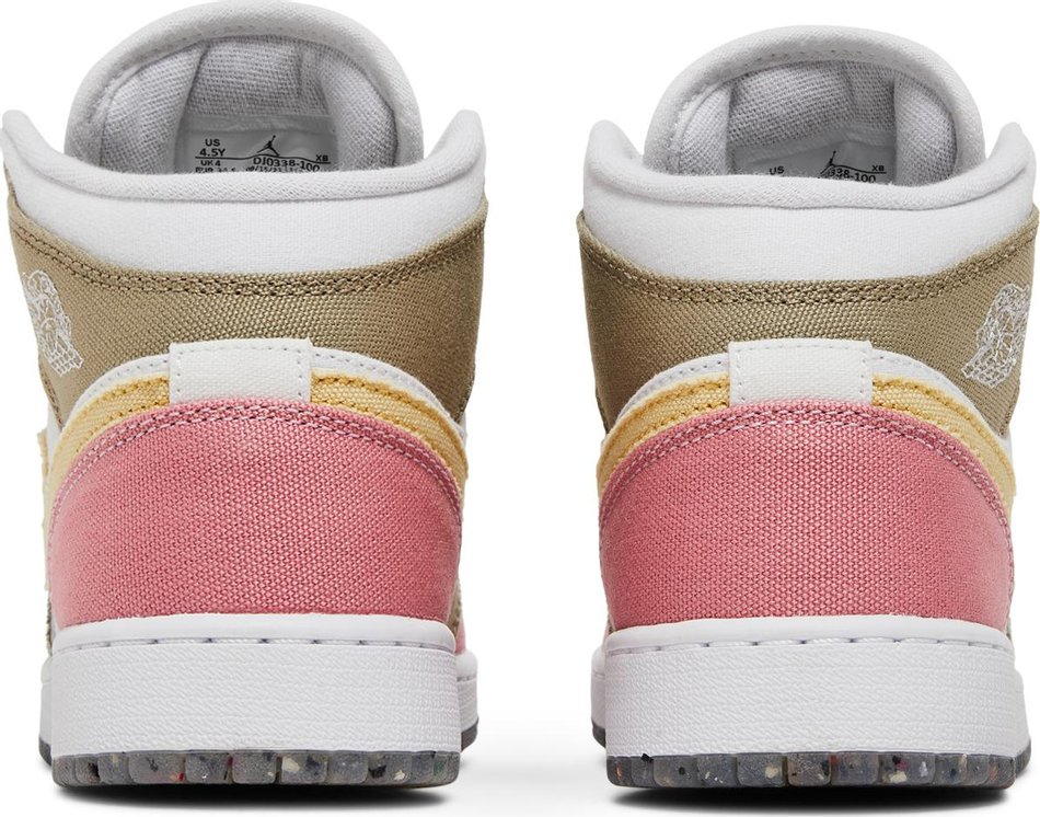 Air Jordan 1 Mid SE GS  Pastel Grind  DJ0338-100