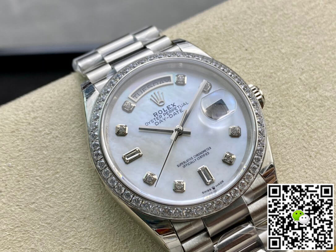 Replica R01ex Day Date 128396TBR-0005 1:1 Best Edition EW Factory Fritillary Dial
