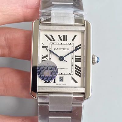 Ca*t1er Replica Tank Solo W5200028 ZF Factory 1:1 Best Edition Swiss ETA9015 White Dial