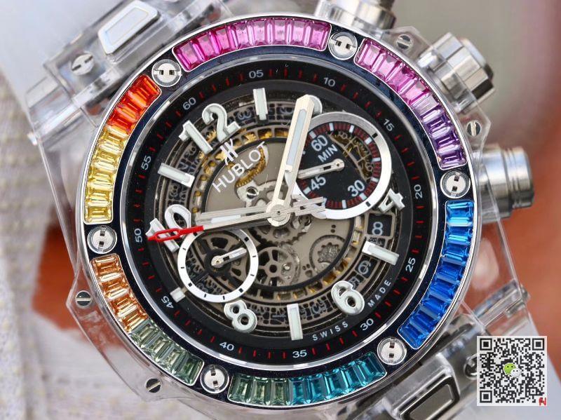 Replica Hublot Big Bang Unico 411.JX.4802.RT Mechanical Watches 1:1 Best Edition Swiss ETA1242 Rubber Strap