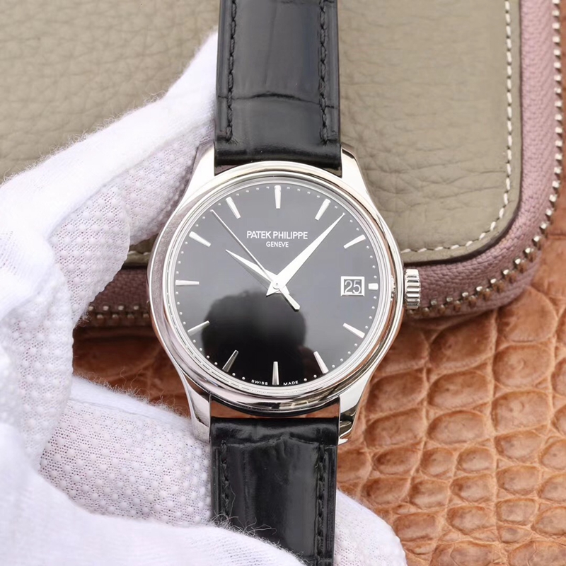 Replica Pat*k Phi1i*pe Calatrava 5227G-010 ZF Factory 1:1 Best Edition Black Dial Swiss Cal.324 SC