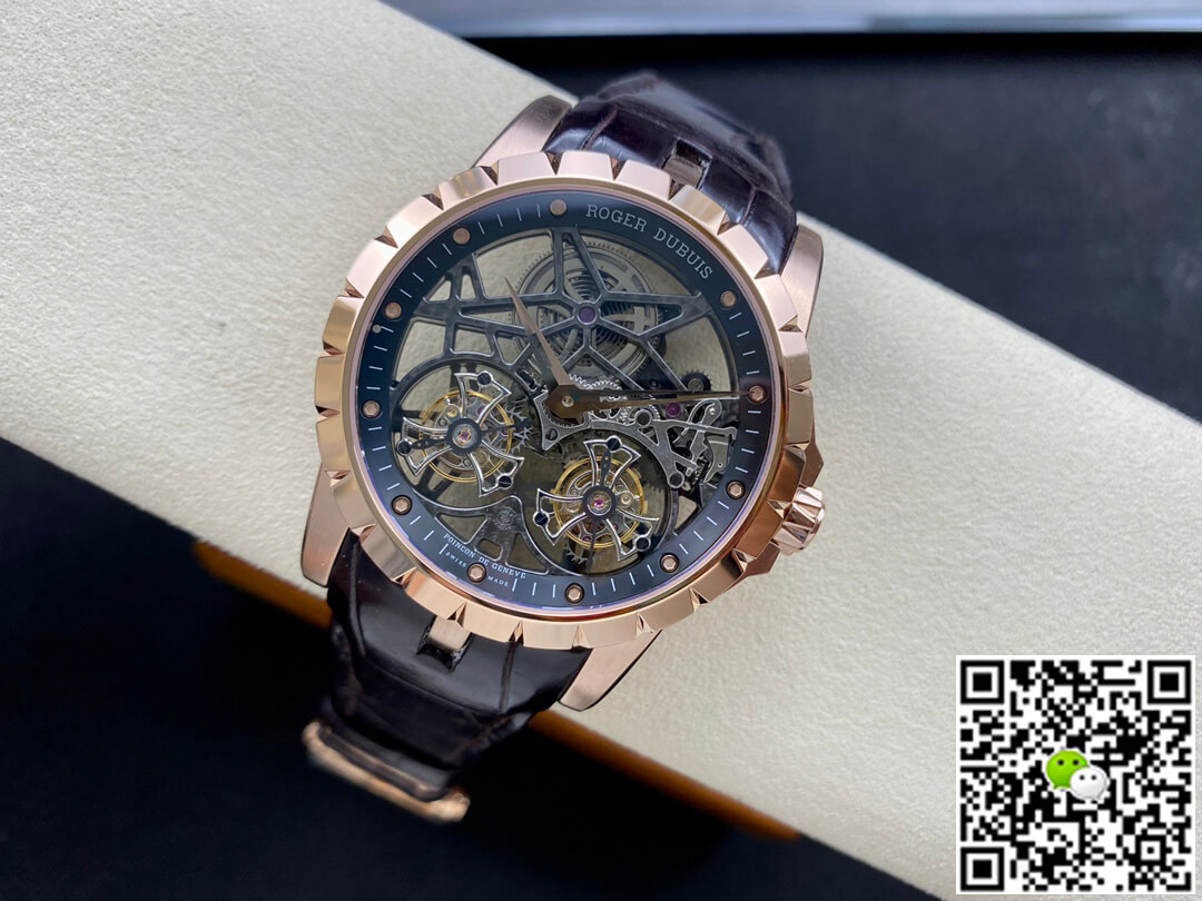 Replica Roger Dubuis Excalibur RDDBEX0395 1:1 Best Edition YS Factory Double Tourbillon Dial