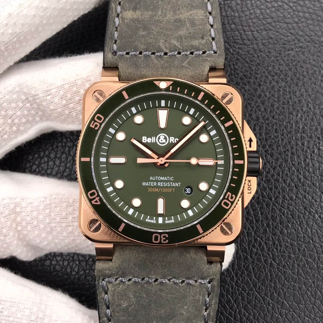 Replica Bell   Ross BR0392-D-G-BR/SCA 1:1 Best Edition Green Dial