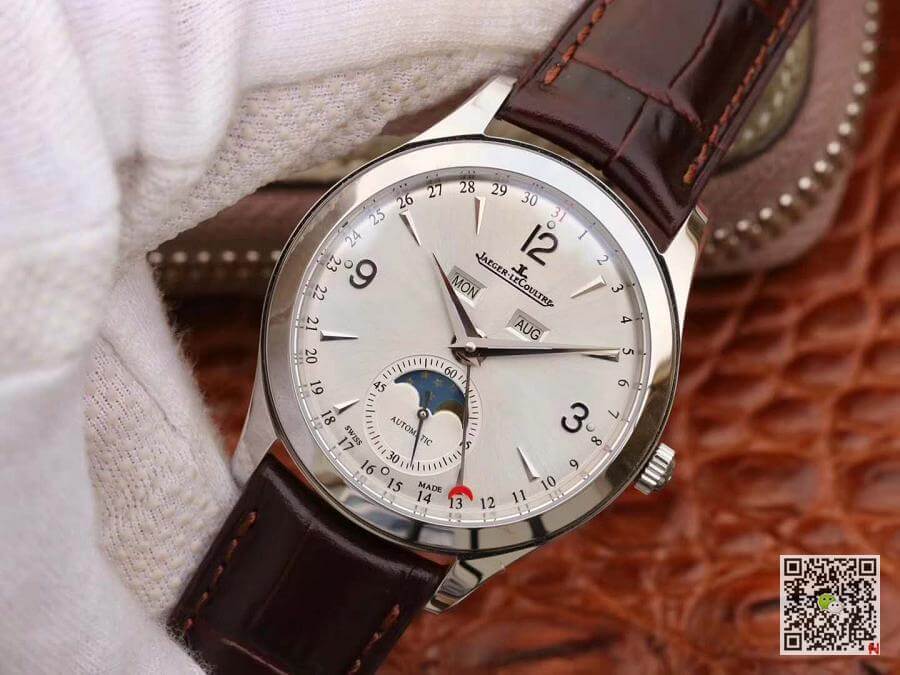 Replica Jaeger-LeCoultre Master Calendar 1558420 OM factory 1:1 Best Edition Swiss ETA866 White dial