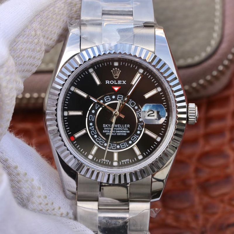 Replica R01ex SKY-DWELLER 326139 Men Watches 1:1 Best Edition Swiss ETA2836 Black Dial