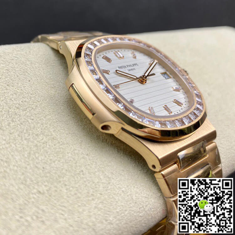 Replica Pat*k Phi1i*pe Nautilus 1:1 Best Edition PPF Factory Rose Gold With D1am0nds
