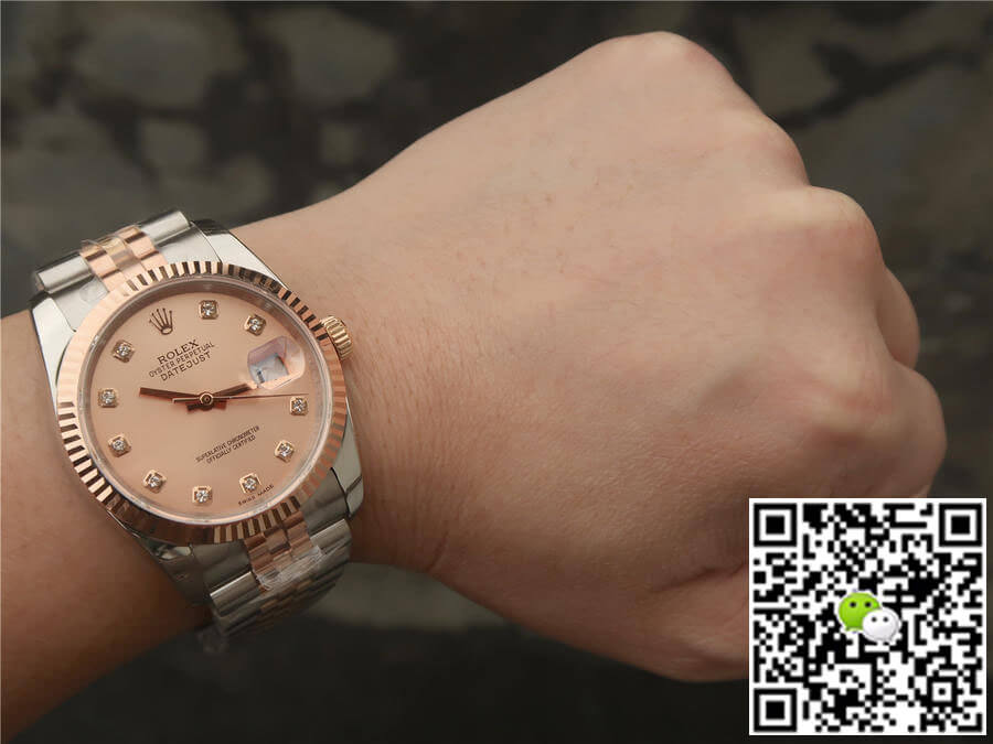 Replica R01ex Datejust 116231 36MM 1:1 Best Edition GM Factory D1am0nd-set Pink Dial