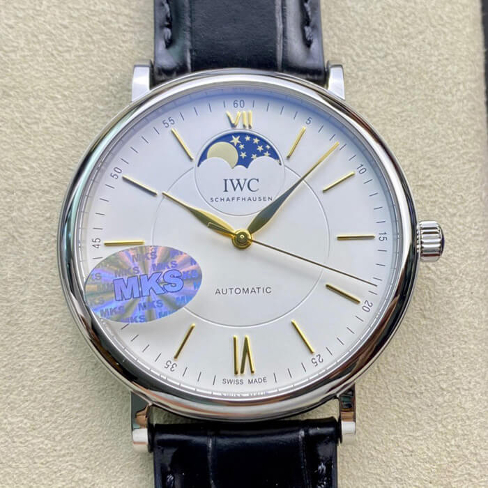 Replica IWC Portofino Moon Phase IW459401 1:1 Best Edition MKS Factory White Dial