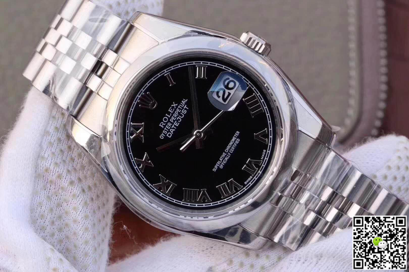 R01ex Dupe Datejust 36mm 116234 1:1 Best Edition Swiss ETA3135 Black Dial