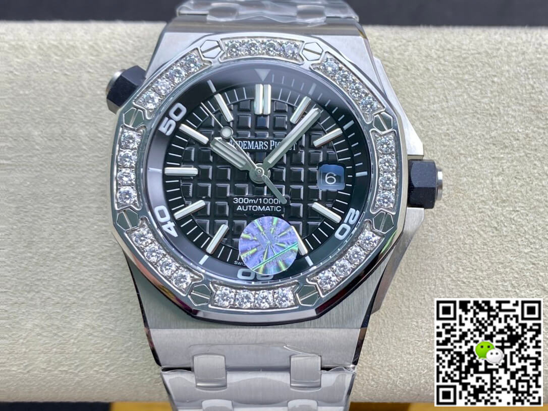 Replica Audemars P1g*et Royal Oak Offshore 15703 1:1 Best Edition JF Factory D1am0nd-set Bezel
