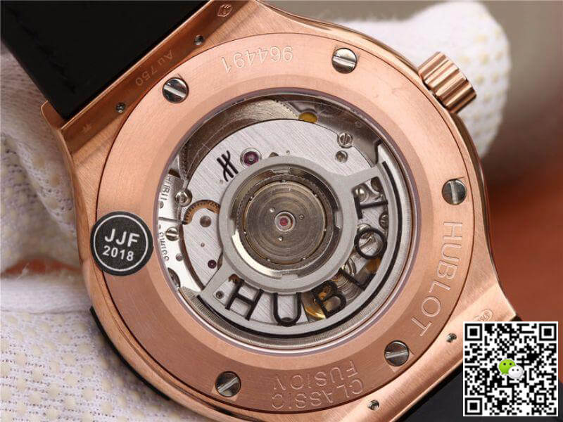Replica Hublot Classic Fusion 511.OX.1181.LR JJ Factory Mechanical Watches 1:1 Best Edition Swiss ETA2892 Black Dial
