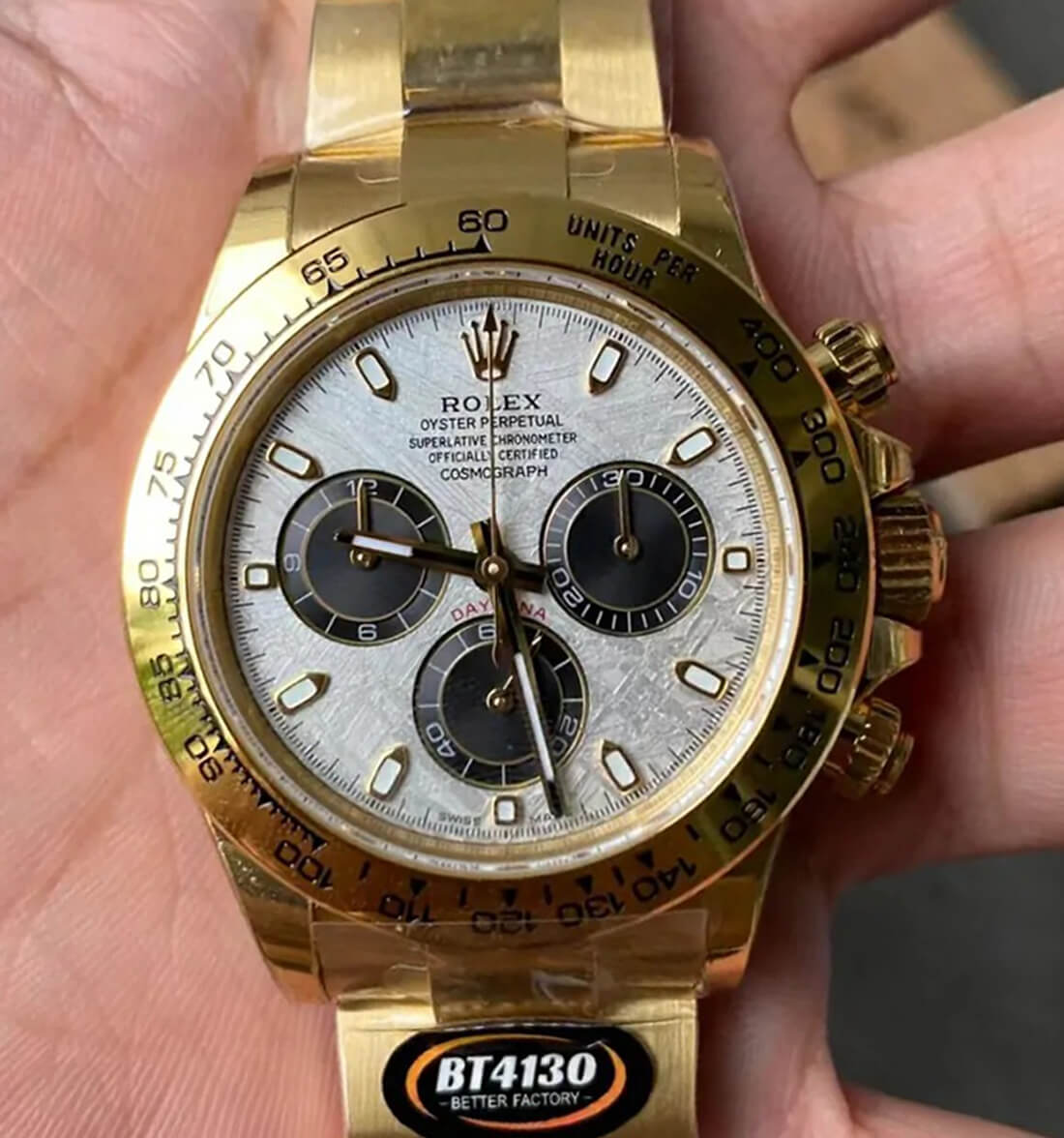 Replica R01ex Daytona M116508-0015 1:1 Best Edition BT Factory Meteorite Dial