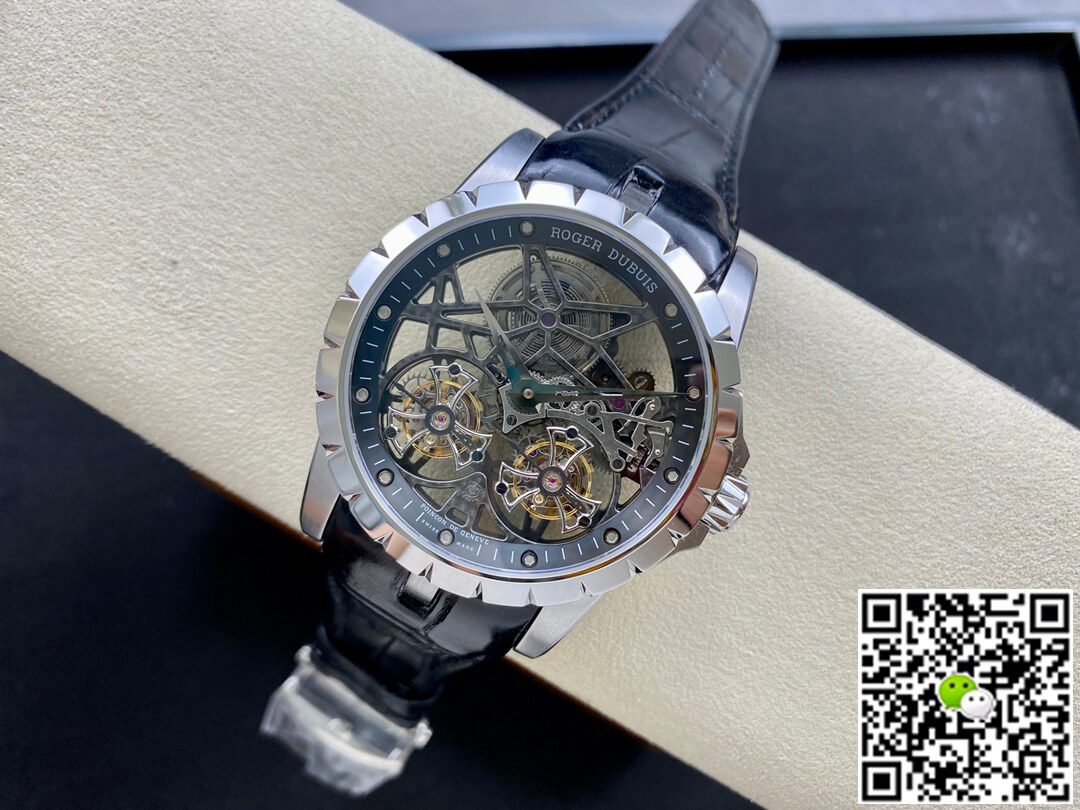 Replica Roger Dubuis Excalibur RDDBEX0396 1:1 Best Edition YS Factory Skeleton Double Tourbillon Dial