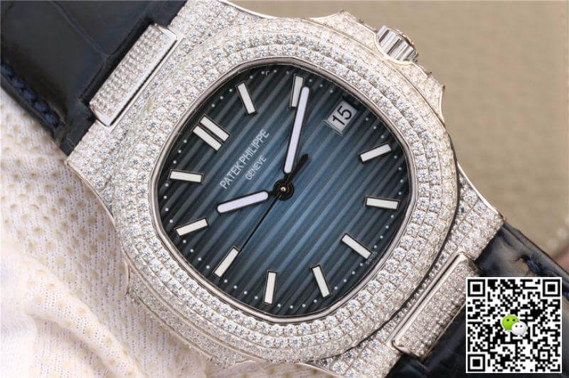 Replica Pat*k Phi1i*pe Nautilus 5719/1G-001 KM Factory 1:1 Best Edition Swiss ETA324 Blue Dial