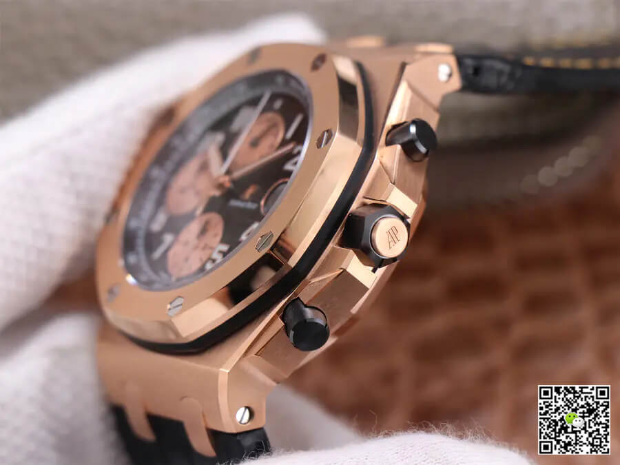 Replica Audemars P1g*et Royal Oak Offshore 26470OR 1:1 Best Edition JF Factory Black Dial